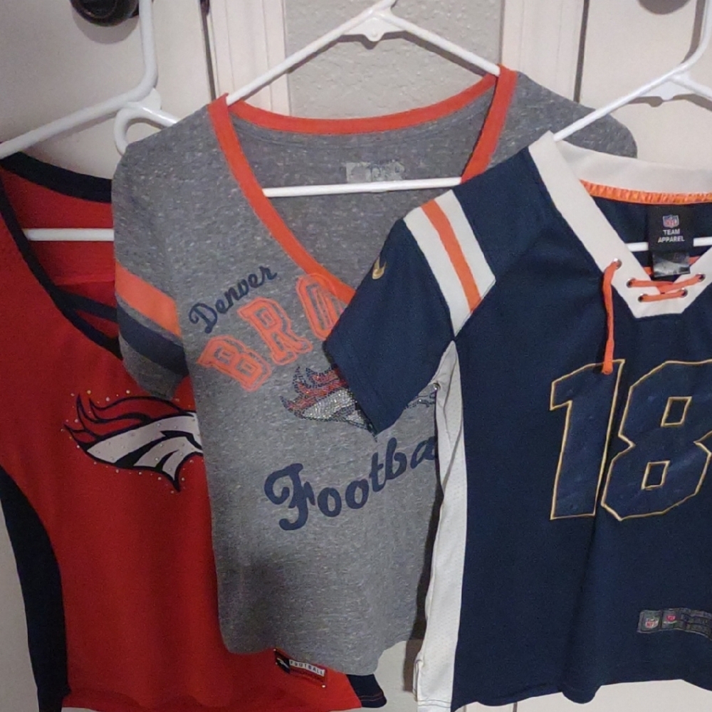 NFL Women's Shirts- Gray, Orange, and Blue